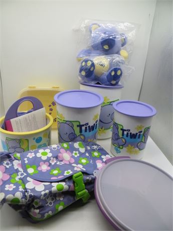 NEW TUPPERWARE TIWI CANISTERS & BABY BEAR CAKE SET