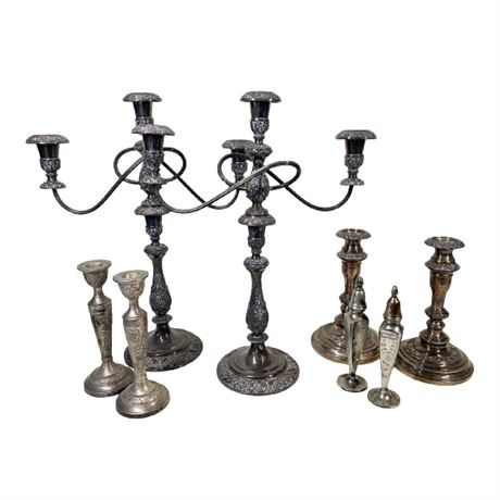 Silver Plate Collection Incl. Rogers Heritage 18" Candelabras