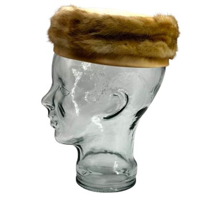 Vintage Pill Box Mink Hat