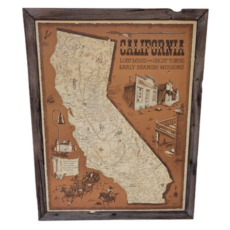 California Lost Mines and Ghost Towns Early Spanish Missions Framed Print