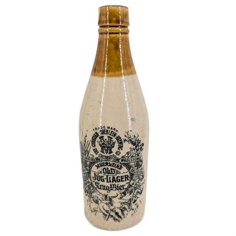 Vintage Moerlein's Old Jug Lager Bier Cincinnati, Ohio Stone Beer Bottle