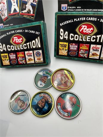 Trading card and baseball players coins lot