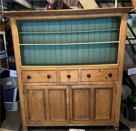 Large antique 1 pc wood cabinet