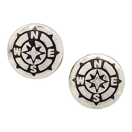 New in Box ALEX & ANI (+) ENERGY "Compass" Stud Earrings