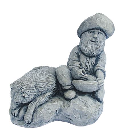 VTG 1985 Figurine ~ Prospector with Dog Panning for Gold