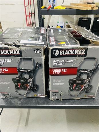 2 Black Max 2500 PSI Power Washers