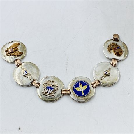 29g Vntg Sterling US Military Bracelet
