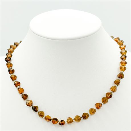 Vintage Real Amber Beaded Necklace
