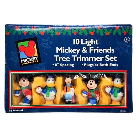 Vintage Mickey Unlimited 10 Light Mickey & Friends String Lights