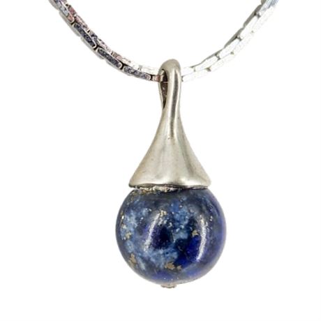 Genuine Lapis Lazuli Pendant Necklace