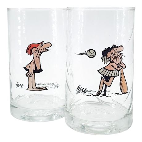 Vintage 80s Arby's B.C. Ice Age Collector Series Glasses