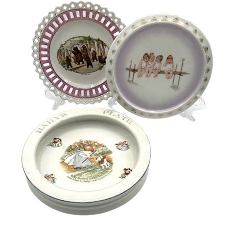 Vintage Baby Plates - 3