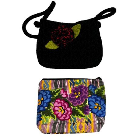 Black Wool Purse & New Accessory Bag