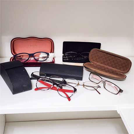 Lot of Designer Prescription Eyeglasses & Cases