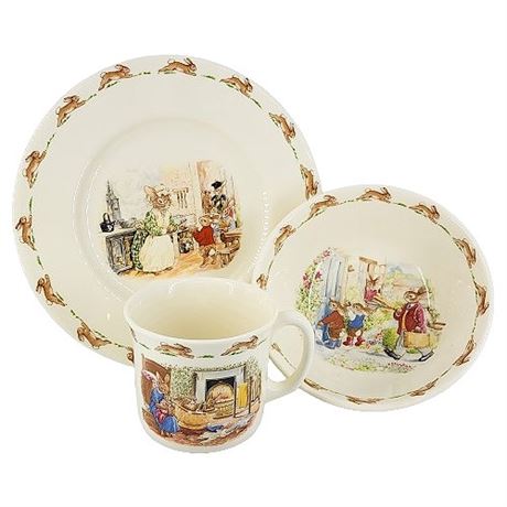Vintage Royal Doulton "Bunnykins" Children's 3 Piece Set