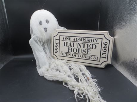Ghost & Haunted House Sign