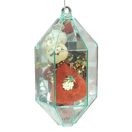 Vintage Jewel Brite Angel Plastic Gem Diorama Ornament