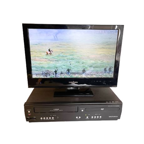 Insignia TV w Magnavox DVD/ VHS Player