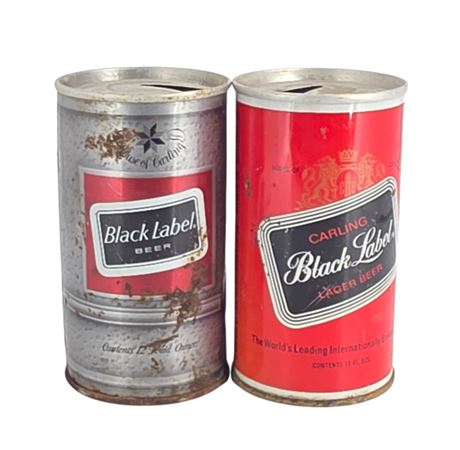 VTG Black Label (Cleveland) Beer Cans