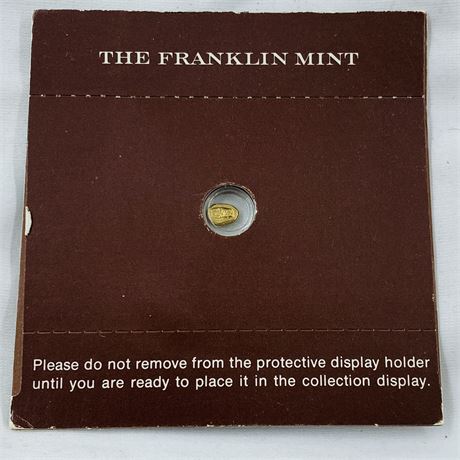 Franklin Mint 24K Gold Miniature Coin Specimen