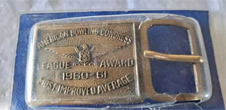 American Bowling Congress award belt  buckle 1960–61