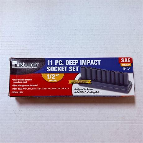 Pittsburgh 11pc Deep Impact Socket Set