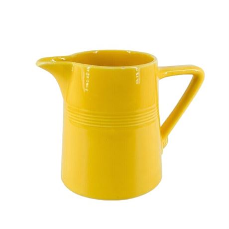 Vintage Homer Laughlin Harlequin Yellow Pitcher