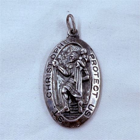 17.7g Sterling St Christopher Pendant