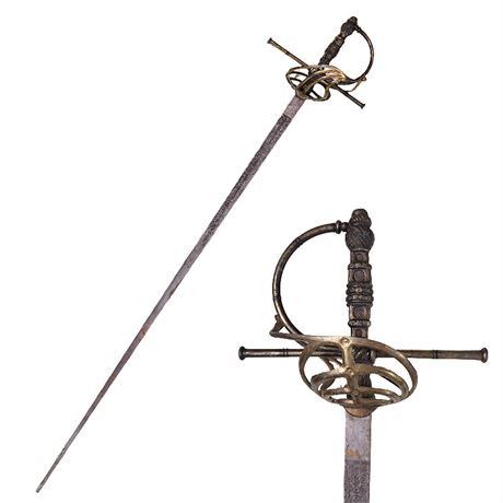 Reproduction Swept Hilt Rapier Decorative Sword