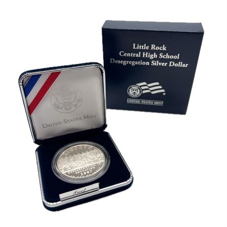 United States Mint 2007 Little Rock HS Desegregation Silver Dollar