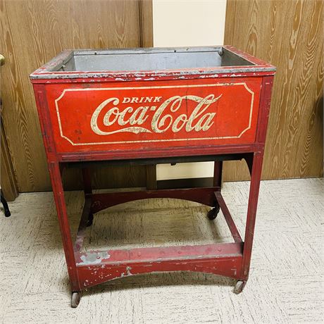 Fantastic Coca Cola Rolling Cooler Model 31