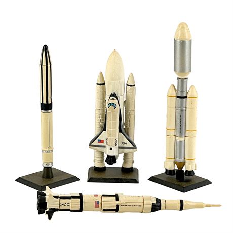 Lot of 4 Vintage Futura Choco Egg Lunar Landing Miniatures
