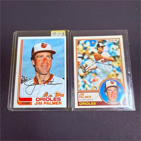 2 Jim Palmer Signed Cards