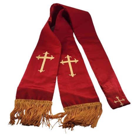 Priest Clergy Catholic Stole - Red