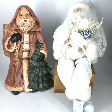 Norwegian Old World Santa and Shelf/Mantle Sitting Santa