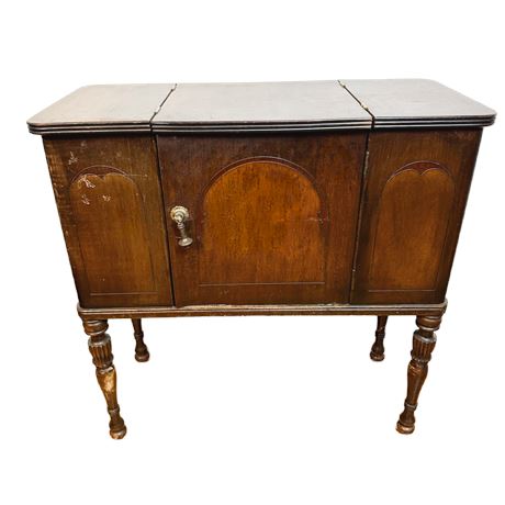 Vintage Wooden Sewing Cabinet