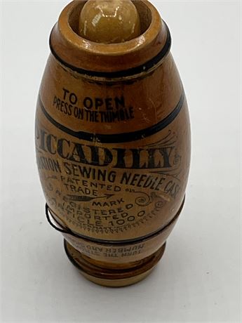 Antique, German Piccadilly case for needles and thread