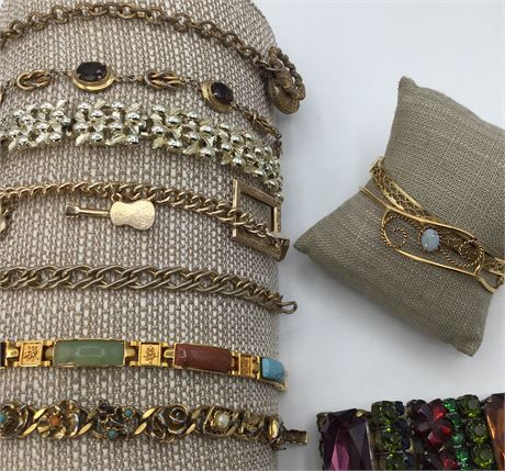 10 Vintage Costume Bracelets and Bangles