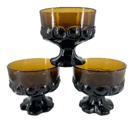 Trio of Vintage Tiffin Franciscan Madeira Champagne Glasses