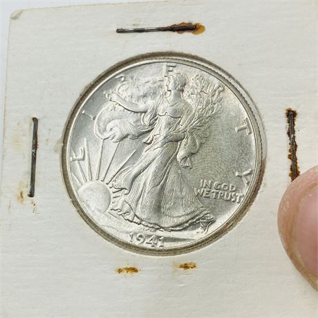 BU 1941 Walking Liberty Half Dollar