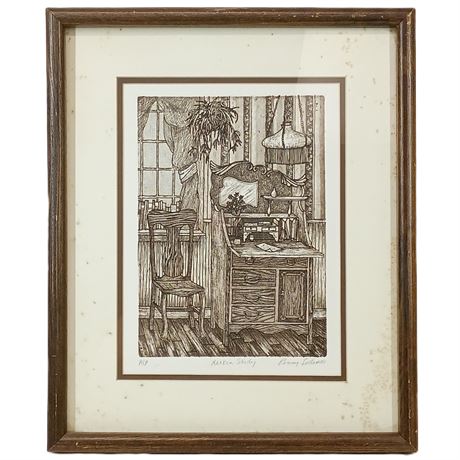 Penny Feder, Artist Proof "Larkin Study" Etching