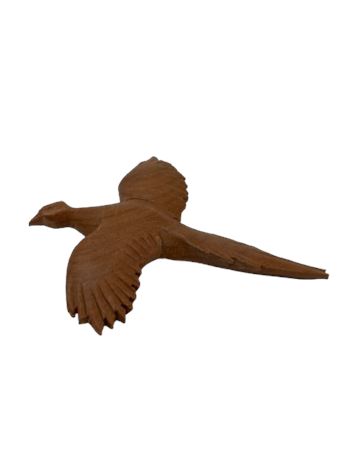 Wooden bird brooch