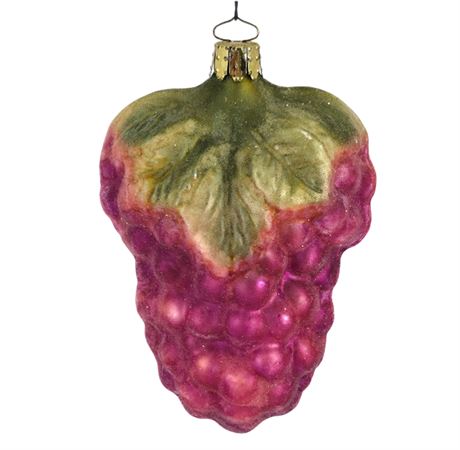 XL 4" Vintage Sugared Glass Grapes