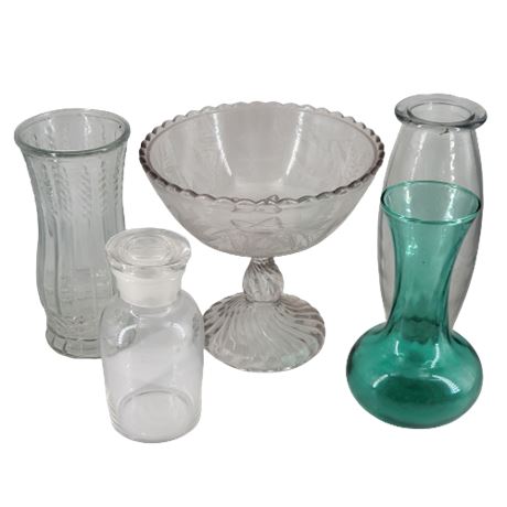Glass Compote / Vase Lot