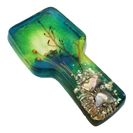 Vintage Colored Lucite Resin Spoon Rest