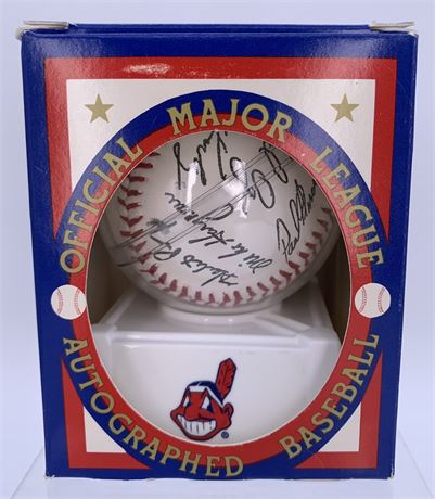 NOS Cleveland Indians Baseball Chief Wahoo Logo 1992 Autographed Baseball
