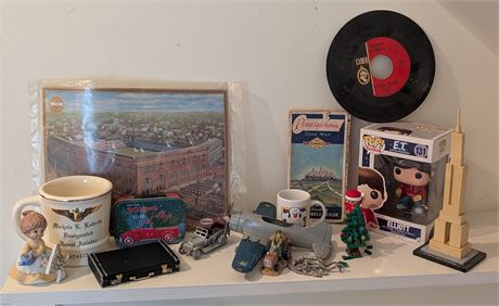 Whole Shelf Buyout - E.T. Elliott Pop Figure, Vtg Map, Empire State Building