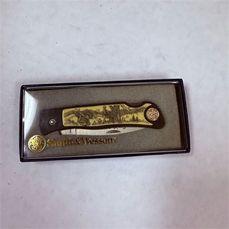 Smith & Wesson Turkey Scrimshaw Knife