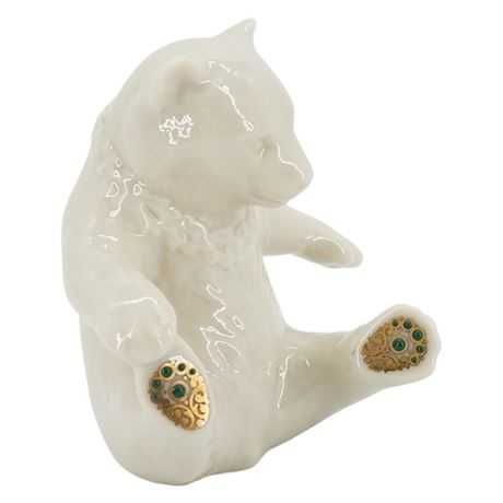 Vintage 1991 Lenox China Jewels Sitting Bear Figurine