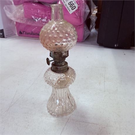 Antique Miniature Hurricane Lamp
